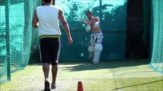 all of middling bat   cricket nets me batting