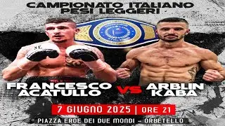 🔥 Preparati a un&rsquo;emozionante serata per il Titolo Italiano dei Pesi Leggeri!  Acatullo Vs Kaba🔥