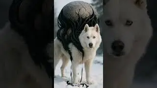 What Is This Creature ! Hyper-Realistic Siberian Husky with Sci-Fi Organic Growth#shorts
