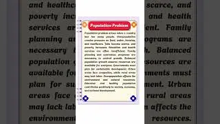 🔴Essay On Population Problem | Essay On Importance Of Controlling Population