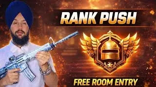 BGMI RANK PUSH 🔥 Conqueror Target | M416 Glacier Gameplay | Free Room Entry – Join Fast #liveroom