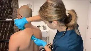 ASMR [Real Person] Cranial Nerve Exam & Shoulder Injury Treatment (Back Massage, Spine Adjustment)