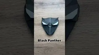 EASY ORIGAMI BLACK PANTHER MASK | DIY MARVEL SUPERHERO MASK FROM PAPER ORIGAMI WORLD TUTORIAL CRAFT