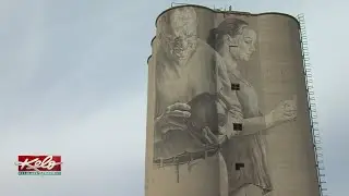 Silo Mural Going Up In Fort Dodge, Iowa