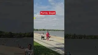 So Funny! #biking #lake