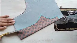 Deep neck pe ye khubsurat blouse design bnana na bhule / blouse design cutting and stitching/blouse