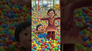 JUMPING in Huge BALL PIT! 🔴🔵🟡 So Much Fun! #Shorts