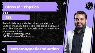 An infinitely long cylinder is kept parallel to a uniform magnetic field B directed along positiv...