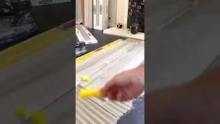 Installing wood look plank porcelain tiles #diy #tiling #construction #tilingtools #howto #tile #fyp