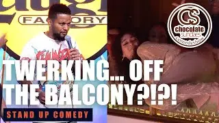 Twerking... off the Balcony?!?! | Comedian Ron G | Chocolate Sundaes - Crowd Work