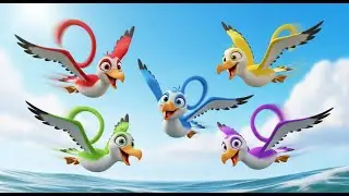 Five Little Albatrosses Glide Glide Glide | Ocean Birds & Counting Song for Kids