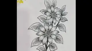 How to Draw Beautiful Flowers Step by Step #art #drawing #sketch #viral 