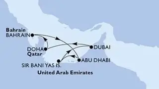 # 526 MSC EURIBIA 8 days cruise vacation in Persian Gulf 
