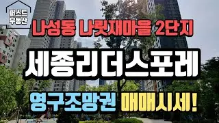 세종리더스포레 2단지 나성동 주상복합 호수공원뷰와 금강뷰!! 영구조망권 대단지! 입지 프리미엄과 매매시세는?