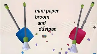How to make paper broom and dustpan/Diy craft