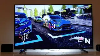 V-Rally 4 Nintendo Switch dock mode gameplay on 4K TV HDR10+ Samsung 55NU7093 138cm