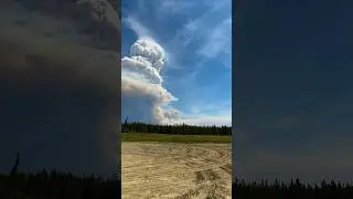 Timelapse of the fire growing near Edson Alberta. #forestfire #alberta #canada #crazy