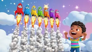 Siete Peque&ntilde;os Cohetes de Juguete Whoosh | Rimas Infantiles y Canciones para Ni&ntilde;os