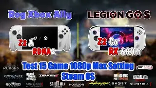 Steam Os | Rog Xbox Ally ( Z2 A ) & Legion Go S  ( Z2 Go )  Test 15 Game 1080p