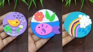 3 Best Clay art Craft Ideas || Clay  Wall Magnet