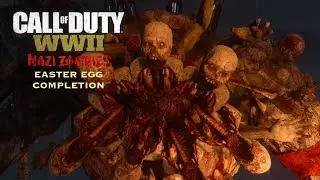 COD WW2: Nazi Zombies EASTER EGG Completion! Full Gameplay