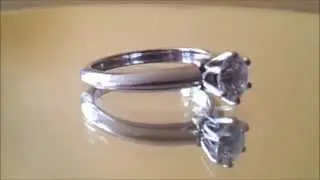Tiffany & Co. 0.87ct diamond & platinum engagement ring