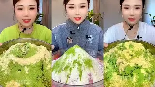 ALL OF YY 2025 HEAVY MATCHA AND MILK POWDER DRENCHED ICE EATING IN ALL FORMS 
