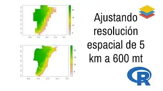 Desescalado [downscaling] de datos climáticos tipo raster en R - desde 1980 hasta 2020