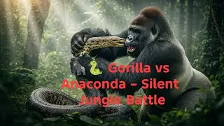 GORILLA vs ANACONDA 🦍🐍 | Silent Jungle Battle | AI Cinematic