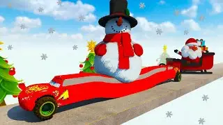 Challenge Long Cars vs Santa Claus in Teardown