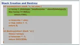 Implementation of Stack