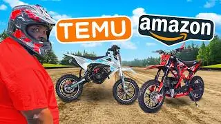 We bought the CHEAPEST Dirt Bikes on Amazon vs Temu!