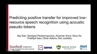 Predicting Transfer for Improved Low-Resource Speech Recognition using Acoustic Pseudo-tokens
