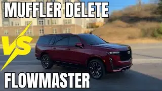 Cadillac Escalade 5-го поколения 6.2L V8: удаление глушителя против Flowmaster Flow FX!