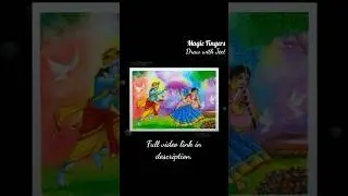 Holi Drawing | Radha Krishna Holi Drawing | Radha Krishna Drawing | Vasant Utsav Drawing |Oil Pastel