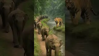 Nature Shorts | Elephants in the Amazon Jungle 🐘🌿 #shorts