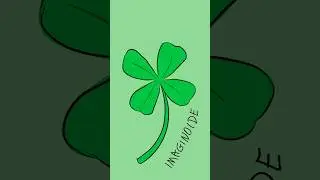 Trevo de quatro folhas 🍀 #drawing #fourleafclover