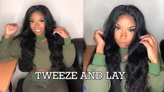 HOW I TWEEZE AND LAY MY 13*4 SILK BASE FRONTAL WIG (VERY DETAILED)| FT Supernova hair