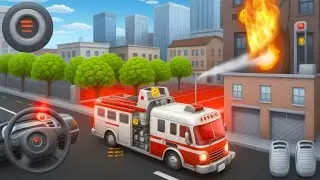 Rescue Firefighter Hero - Fire Truck City Rescue Simulator - 911 US Emergency Fire Truck Driving 3D