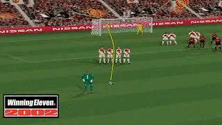 Top 10 Free Kick Goals By Goalkeepers | Winning Eleven PS1