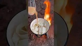 Single mom show wash hands to save soap in forest #camping #bushcraft #outdoors #lifehacks