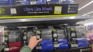 ASMR | Crinkling Plastic Socks & Underwear Packs in Walmart (Soft Spoken)