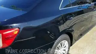 Paint correction Toyota black with blue flakes