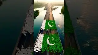 100K Rabbits Form Pakistani Flag on Highway Between Rivers | Epic Cinematic  #ternding #countryflag