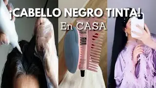 ¡COMO TINTURAR EL CABELLO EN CASA! NEGRO TINTA😱😍 #cabelloperfecto #cabellosano #cabellofuerte