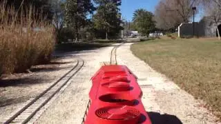 Engineers view of the Largo Central Railroad.