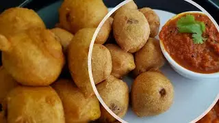 Aloo Bonda with Spicy Chutney|Potato Bonda|Spicy Mashed Potato stuffed Dumplings|Tasty|Simple Steps
