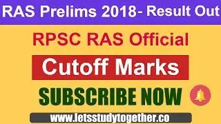 RPSC RAS Prelims 2018 Result Out || Cutoff Marks ||