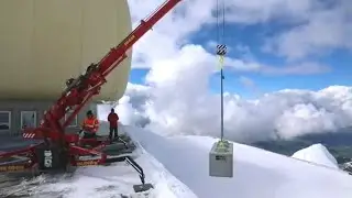 The installation of a laser lightning rod