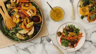 Roasted-Vegetable Salad with Garlic Dressing - Martha Stewart